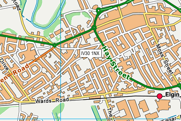 IV30 1NX map - OS VectorMap District (Ordnance Survey) IV30 1NX map - OS VectorMap District (Ordnance Survey)
