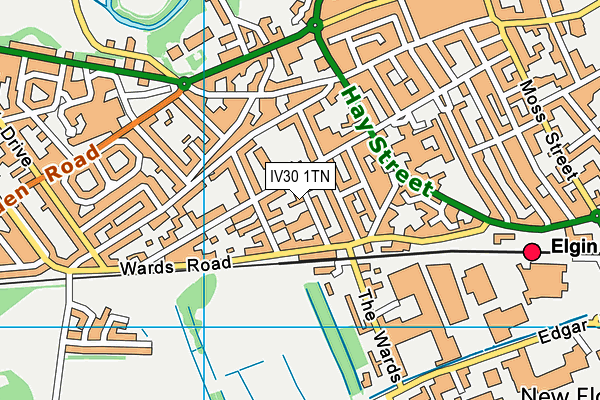 IV30 1TN map - OS VectorMap District (Ordnance Survey) IV30 1TN map - OS VectorMap District (Ordnance Survey)