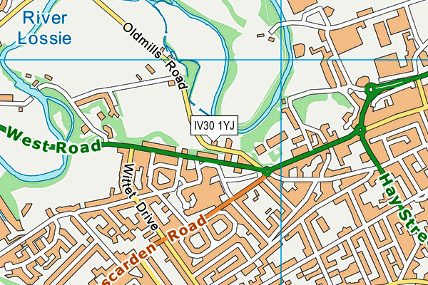 IV30 1YJ map - OS VectorMap District (Ordnance Survey) IV30 1YJ map - OS VectorMap District (Ordnance Survey)