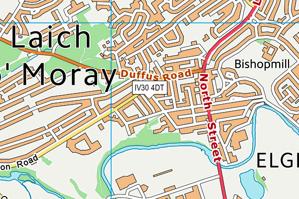 IV30 4DT map - OS VectorMap District (Ordnance Survey)