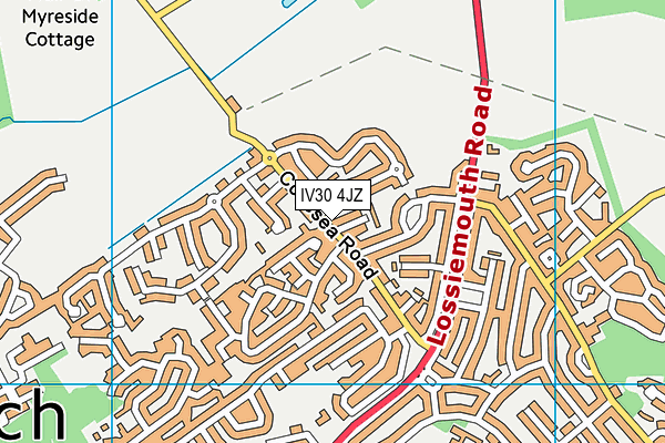 IV30 4JZ map - OS VectorMap District (Ordnance Survey) IV30 4JZ map - OS VectorMap District (Ordnance Survey)