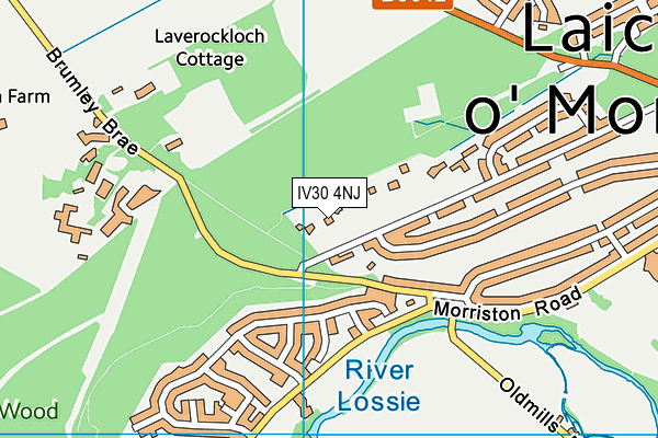 IV30 4NJ map - OS VectorMap District (Ordnance Survey) IV30 4NJ map - OS VectorMap District (Ordnance Survey)