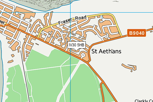 IV30 5HB map - OS VectorMap District (Ordnance Survey)