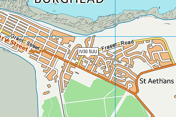 IV30 5UU map - OS VectorMap District (Ordnance Survey) IV30 5UU map - OS VectorMap District (Ordnance Survey)