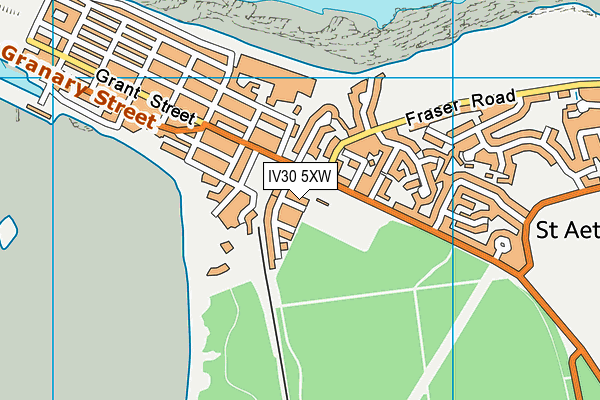 IV30 5XW map - OS VectorMap District (Ordnance Survey) IV30 5XW map - OS VectorMap District (Ordnance Survey)