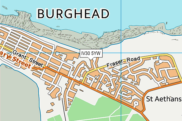 IV30 5YW map - OS VectorMap District (Ordnance Survey)