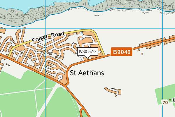 IV30 5ZG map - OS VectorMap District (Ordnance Survey)