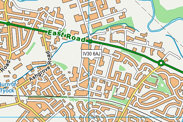 IV30 6AJ map - OS VectorMap District (Ordnance Survey)
