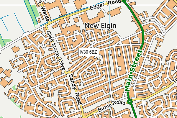 IV30 6BZ map - OS VectorMap District (Ordnance Survey)