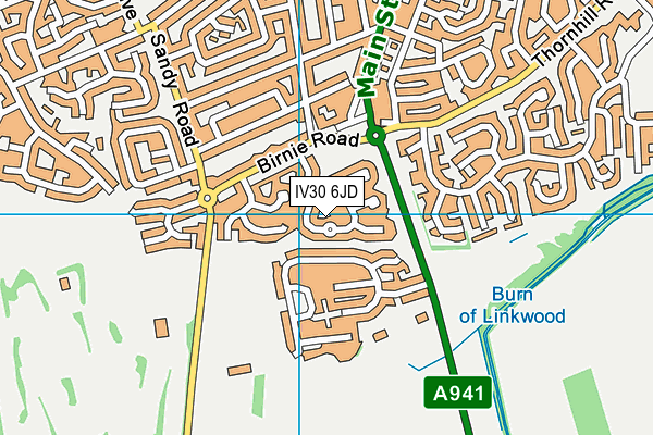 IV30 6JD map - OS VectorMap District (Ordnance Survey)