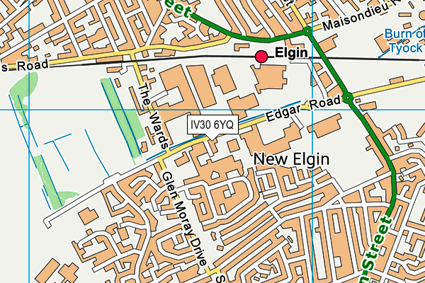 IV30 6YQ map - OS VectorMap District (Ordnance Survey)