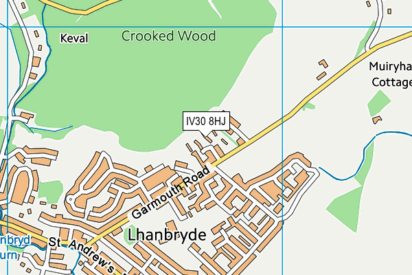 IV30 8HJ map - OS VectorMap District (Ordnance Survey) IV30 8HJ map - OS VectorMap District (Ordnance Survey)