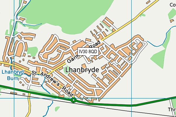 IV30 8QD map - OS VectorMap District (Ordnance Survey) IV30 8QD map - OS VectorMap District (Ordnance Survey)