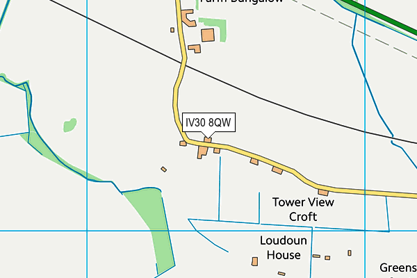 IV30 8QW map - OS VectorMap District (Ordnance Survey) IV30 8QW map - OS VectorMap District (Ordnance Survey)
