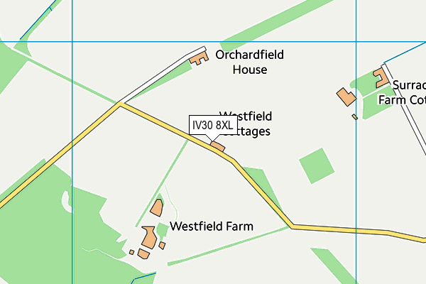 IV30 8XL map - OS VectorMap District (Ordnance Survey)