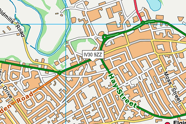 IV30 9ZZ map - OS VectorMap District (Ordnance Survey) IV30 9ZZ map - OS VectorMap District (Ordnance Survey)