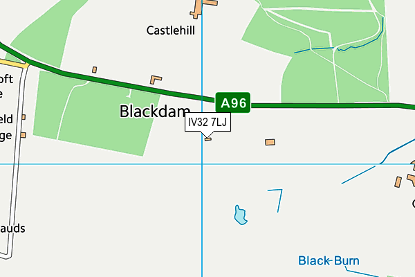 IV32 7LJ map - OS VectorMap District (Ordnance Survey)