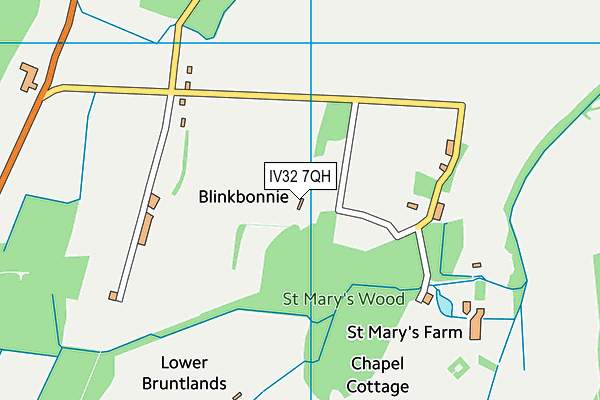 IV32 7QH map - OS VectorMap District (Ordnance Survey) IV32 7QH map - OS VectorMap District (Ordnance Survey)