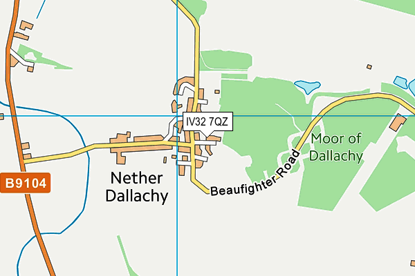IV32 7QZ map - OS VectorMap District (Ordnance Survey) IV32 7QZ map - OS VectorMap District (Ordnance Survey)