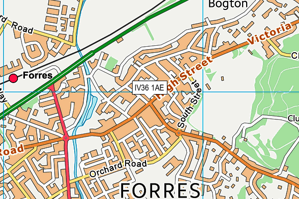 IV36 1AE map - OS VectorMap District (Ordnance Survey) IV36 1AE map - OS VectorMap District (Ordnance Survey)