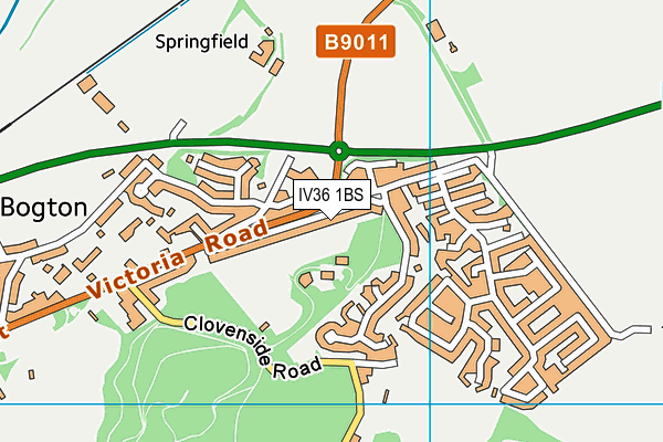 IV36 1BS map - OS VectorMap District (Ordnance Survey)