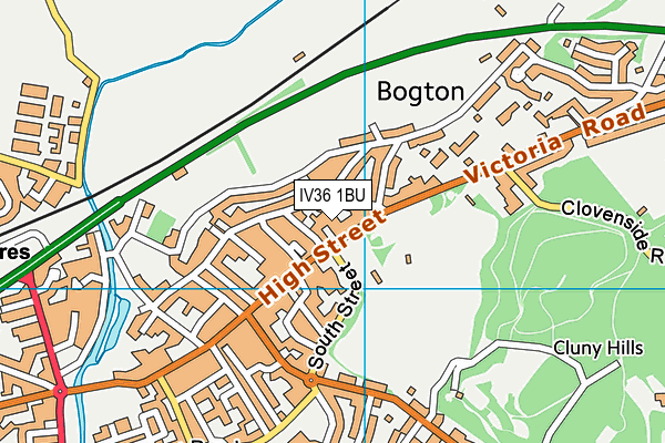 IV36 1BU map - OS VectorMap District (Ordnance Survey) IV36 1BU map - OS VectorMap District (Ordnance Survey)