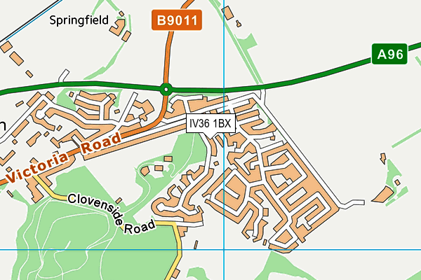 IV36 1BX map - OS VectorMap District (Ordnance Survey) IV36 1BX map - OS VectorMap District (Ordnance Survey)