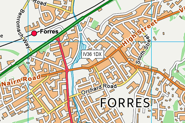 IV36 1DX map - OS VectorMap District (Ordnance Survey) IV36 1DX map - OS VectorMap District (Ordnance Survey)