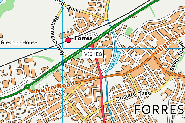IV36 1EG map - OS VectorMap District (Ordnance Survey) IV36 1EG map - OS VectorMap District (Ordnance Survey)