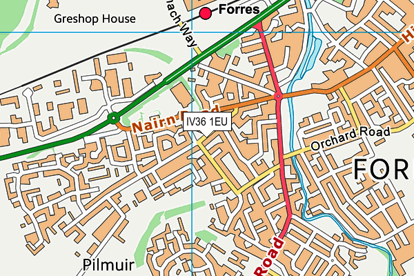 IV36 1EU map - OS VectorMap District (Ordnance Survey) IV36 1EU map - OS VectorMap District (Ordnance Survey)