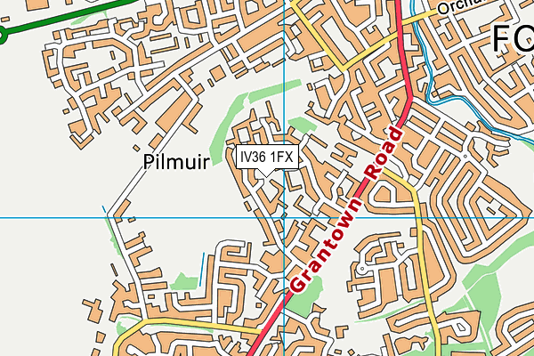 IV36 1FX map - OS VectorMap District (Ordnance Survey) IV36 1FX map - OS VectorMap District (Ordnance Survey)