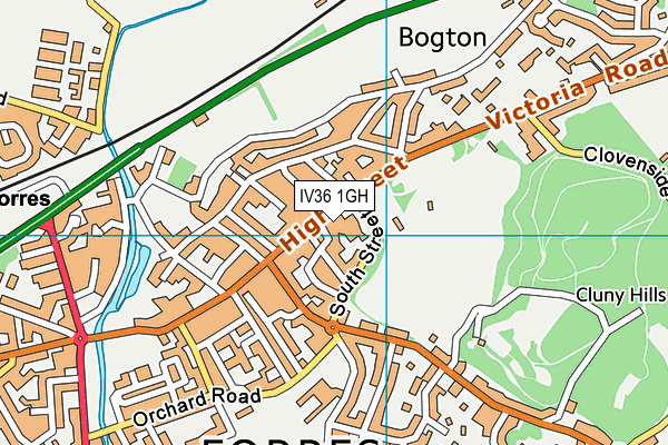 IV36 1GH map - OS VectorMap District (Ordnance Survey) IV36 1GH map - OS VectorMap District (Ordnance Survey)