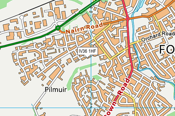 IV36 1HF map - OS VectorMap District (Ordnance Survey) IV36 1HF map - OS VectorMap District (Ordnance Survey)