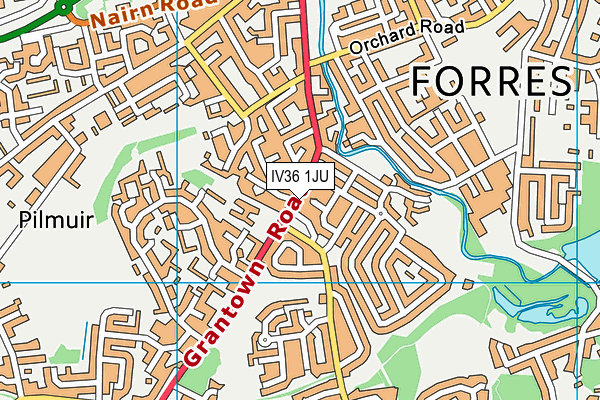 IV36 1JU map - OS VectorMap District (Ordnance Survey) IV36 1JU map - OS VectorMap District (Ordnance Survey)