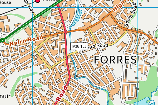 IV36 1LJ map - OS VectorMap District (Ordnance Survey) IV36 1LJ map - OS VectorMap District (Ordnance Survey)