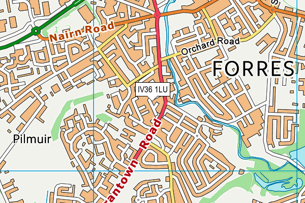 IV36 1LU map - OS VectorMap District (Ordnance Survey) IV36 1LU map - OS VectorMap District (Ordnance Survey)