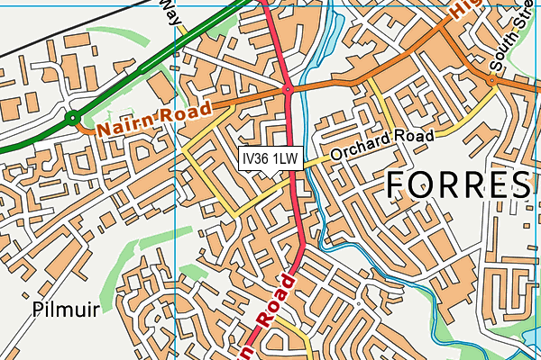 IV36 1LW map - OS VectorMap District (Ordnance Survey) IV36 1LW map - OS VectorMap District (Ordnance Survey)