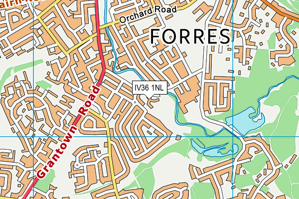 IV36 1NL map - OS VectorMap District (Ordnance Survey)