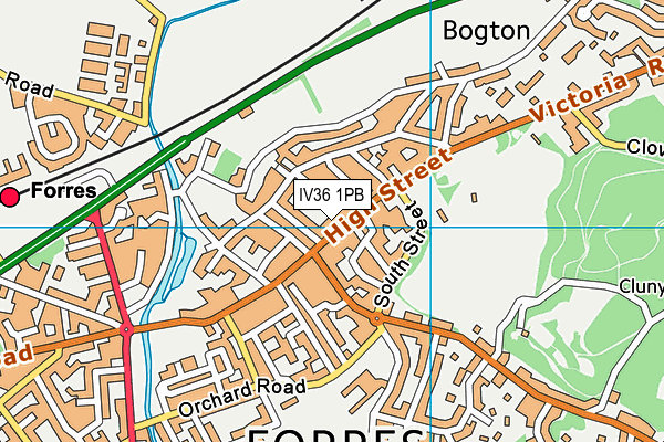 IV36 1PB map - OS VectorMap District (Ordnance Survey) IV36 1PB map - OS VectorMap District (Ordnance Survey)