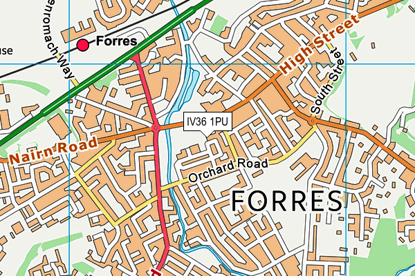 IV36 1PU map - OS VectorMap District (Ordnance Survey) IV36 1PU map - OS VectorMap District (Ordnance Survey)