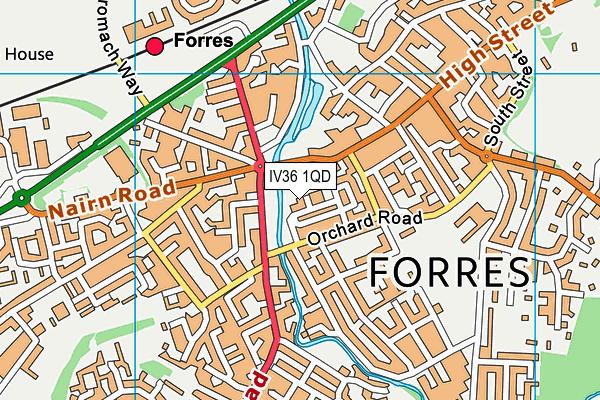IV36 1QD map - OS VectorMap District (Ordnance Survey) IV36 1QD map - OS VectorMap District (Ordnance Survey)