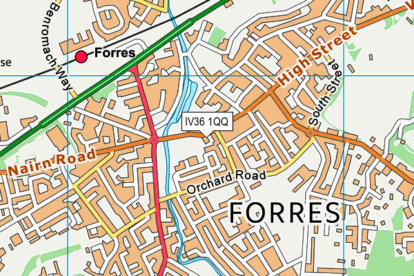 IV36 1QQ map - OS VectorMap District (Ordnance Survey) IV36 1QQ map - OS VectorMap District (Ordnance Survey)