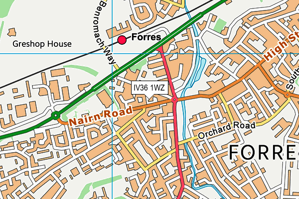 IV36 1WZ map - OS VectorMap District (Ordnance Survey) IV36 1WZ map - OS VectorMap District (Ordnance Survey)
