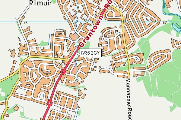 IV36 2GY map - OS VectorMap District (Ordnance Survey)