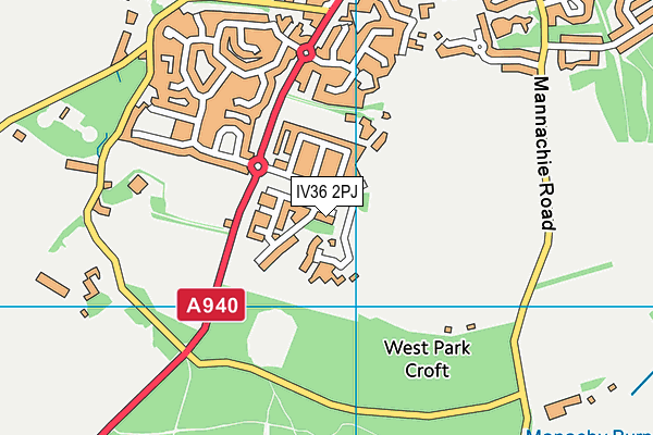 IV36 2PJ map - OS VectorMap District (Ordnance Survey) IV36 2PJ map - OS VectorMap District (Ordnance Survey)