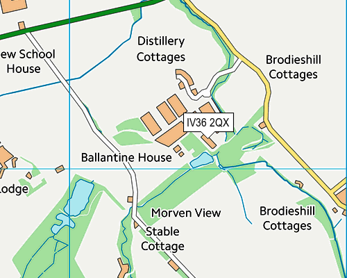 IV36 2QX map - OS VectorMap District (Ordnance Survey) IV36 2QX map - OS VectorMap District (Ordnance Survey)