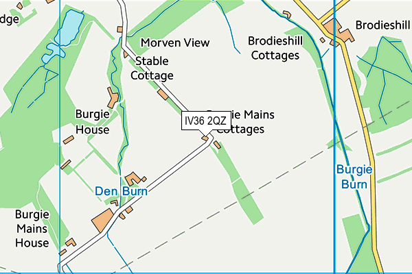 IV36 2QZ map - OS VectorMap District (Ordnance Survey) IV36 2QZ map - OS VectorMap District (Ordnance Survey)