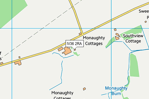 IV36 2RA map - OS VectorMap District (Ordnance Survey)