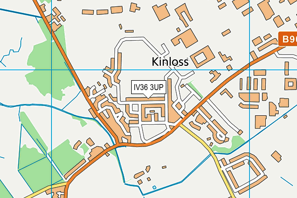 IV36 3UP map - OS VectorMap District (Ordnance Survey)
