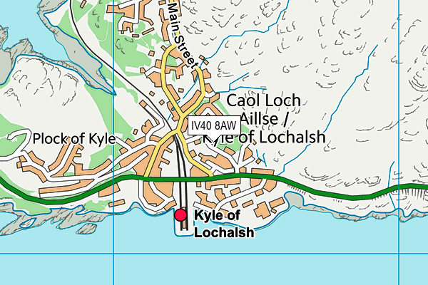 IV40 8AW map - OS VectorMap District (Ordnance Survey) IV40 8AW map - OS VectorMap District (Ordnance Survey)